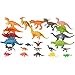 Feroxo Dinosaur Toys Dinosaur Party Supplies - 12 Large & 12 Small Realistic Plastic Toy Dinosaurs Figures with Book Kids Dinosaur Toys Birthday Favors for Boys Girls Figurines Cake Pinata Filler