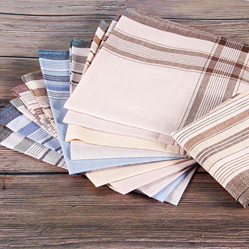 Handkerchiefs for Men, Ohuhu 100 Pure Cotton Pocket Square, Men's