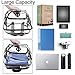 NiceEbag Clear Backpack Heavy Duty Clear Bookbag Large See Through Backpack for Women and Men Stadium Approved Transparent Bag for College Work Travel,Black