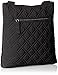 Vera Bradley Women's Microfiber Hipster Crossbody Purse, Black, One Size