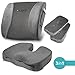 ComfySure 3 Piece Seat Cushion Set – Back Lumbar Support, Tailbone Coccyx Orthopedic Pain Relief, 2 Padded Armrest Covers – Memory Foam, Removable Plush Covers – Fits Most Office Computer Chairs