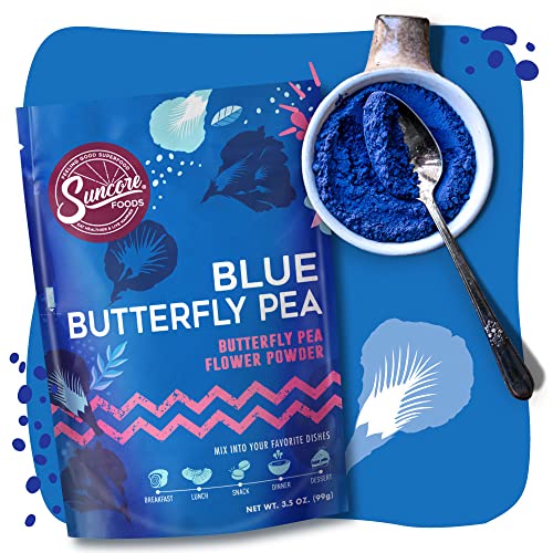 Suncore Foods Blue Butterfly Pea Powder, Blue Food Coloring Powder