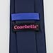 Coachella Ties Plain Two Color Contrast Knot Tie Microfiber Formal Necktie (R.blue/navy Blue)