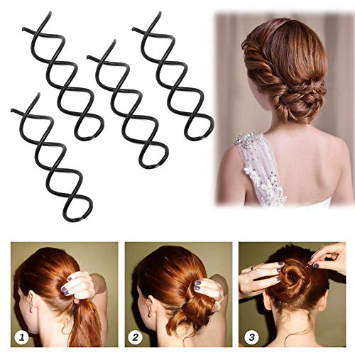 71 Pack Hair Styling Set, Fashion Magic Simple Fast Hairdress Braid Tool for DIY Hair Topsy Tail Styles Twist Spiral, Bun Clip Maker Pads Hairpins Roller Braid Curler Sponge Kits for Girls or Women