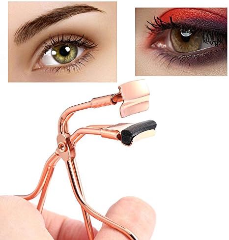 hermosotodo Hot New Rose Gold Big Eye Curling Clip Portion Tweezers Makeup Tool Eyelash Curler