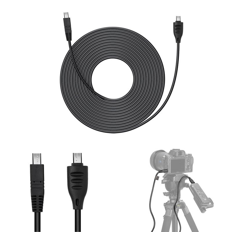 JJC 8M Dedicated Connecting Cable Cord SR-F2 TP-F2 TP-F2K TPR-M1 TPR-U1 Remote Commander, PVC Multi-Terminal Cable Compatible with Sony Camera/Camcorder with Multi-Terminal Connector
