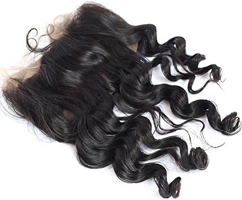 Toprincess Loose Wave 360 Lace Band Frontal Elastic Band Lace Frontal (14 Inch Loose Wave)
