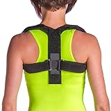 BraceAbility Posture Corrector Brace | Upper Back Straightener for Women & Men, Forward Head / Neck Posture Improvement, Rounded / Stooped Shoulder Support, Help Fix Bad Posture at Work & Home (Large)
