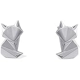 Boma Jewelry Sterling Silver Origami Fox Stud Earrings