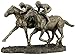 US 12.63 Inch Two Jockeys Horse Racing Cold Cast Bronze Figurine