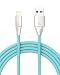 Xcentz iPhone Charger 6ft, Apple MFi Certified Lightning Cable iPhone Charger Cable Metal Connector, Durable Braided Nylon High-Speed Charging Cord for iPhone X/XS Max/XR/8 Plus/7/6/5/SE, iPad, Blue