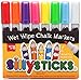CHALK MARKERS, Best 8 Pack Set of Bold Vibrant Colors by SillySticks, Erasable from Glass, Plastic, Mirrors, Metal, Whiteboards, Chalkboards, Perfect for Teachers, Kids and Moms, Nontoxic and Odorless, Enhance Your Arts and Crafts Projects Now!