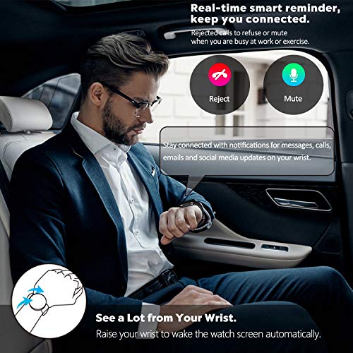 DoSmarter Fitness Watch, 1.3” Touch Screen Smartwatch with Heart Rate