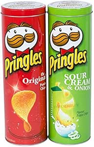 2 x de alto 27 cm Pringles – Lote de botes, color rojo y verde: Amazon