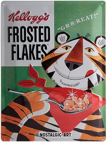 Nostalgic Art Kelloggs Frosted Flakes Packet large embossed metal sign 4030na