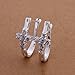 Fashion Women 925 Silver Stud Earings U With Zircon Cross