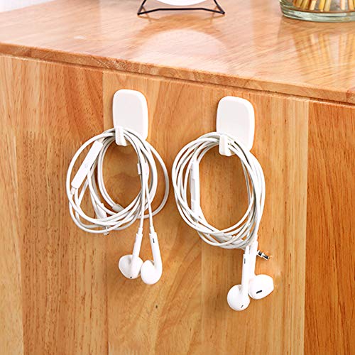 KoHuiJoo Self Adhesive Hooks, Removable Adhesive Wall Hooks Heavy Duty, Nailless Waterproof