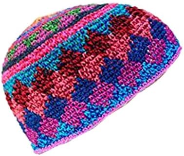 INSPIRIT ARTS MEDIUM SIZE SKULL CAP BEANIE, Multi-Color, Handmade Cotton Crochet