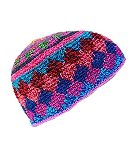 INSPIRIT ARTS MEDIUM SIZE SKULL CAP BEANIE, Multi-Color, Handmade Cotton Crochet
