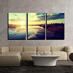 Sunset on The River x3 Panels