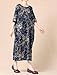 Mordenmiss Women's Printing Dress Travel Line Clothing (Large, Style 5-Dark Blue)