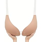 TITU Strapless Bra for Big Bust - Sticky Push Up for Large Breasts, Backless Plus Size Invisible with Boob Lift Tape