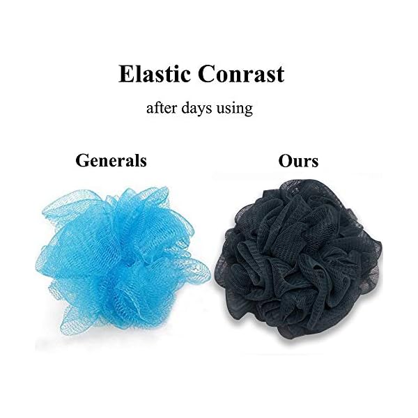 2-Pack-Puff-Shower-Sponge-Bath-Soft-Loofah-Sponge-Pouf-Exfoliating-Mesh-Shower-Ball-for-Adults-Mens-blueBrown Bath Sponge Shower Puff Sponges Bath Soft Loofah Sponge Pouf Exfoliating Mesh Shower Ball Bath Scrunchies for Adults