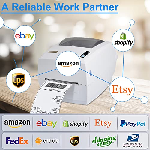 BESTEASY Thermal Label Printer,4x6 Shipping Label Printer High Speed
