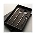 Huluwa Flatware Set Stainless Steel Cutlery Set Dinnerware Steak Knife and Fork and Spoon Tableware Set, Matte Black, 1 Set