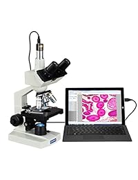 OMAX 40X 2000X   Microscopio LED TrÍnocular Compuesto de Laboratorio con Cámara de 1,3 MP