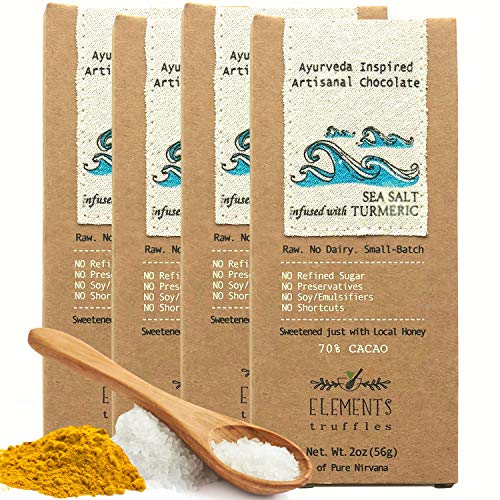 Elements Truffles Sea Salt Bar w/ Turmeric Heavy Metal Tested Dairy