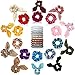 30 Pcs Hair Scrunchies - 10pcs Velvet Scrunchies for Hair, 10pcs Satin Scrunchies with Bow, 10pcs Spiral Coil Hair Ties, Good Idea for Any Occasions, Daily Wear, Parties, Sports & Bath for Girls Women