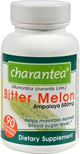 Charantea Bitter Melon - 500 mg - 90 Vegetarian Capsules - Maintain Normal Blood Sugar Levels