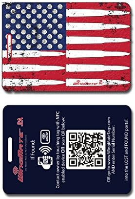 2nd Amendment NFC Smart Travel Luggage Tag with Geolocation web app by WingMate!