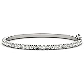 Houston Diamond District 1 to 8 Carat LAB GROWN Diamond Bangle Bracelet Ultra Premium Collection (E-F Color, VS2-SI1 Clarity)