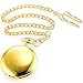Classic Vintage Easy to Red Watches Stainless Steel Quartz Pocket Watch with Beautiful Pocket Watches Box (Gold-Tone)