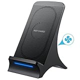 NOVETE Wireless Charger with Fan, Qi Certified Fast Wireless Charging 10W for Galaxy Note 9/S9/S9 Plus/Note 8/S8,Â 7.5W Fast Charge Compatible with iPhone XS MAX/XR/XS/X/8/8 Plus (Adapter Not Included)