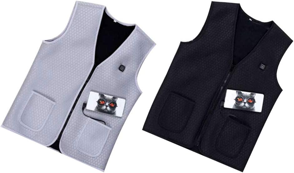 856store Casual Electric Vest Heated Cloth Jacket USB Thermal Warm Pad Winter Warmer