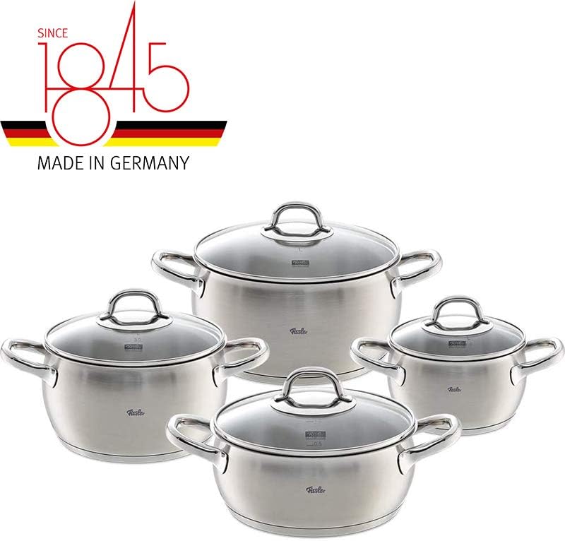 Fissler Valea Edelstahl Topfset 4 Teilig Kochtopf Set Topfe Mit Glas Deckel Induktion 3 Kochtopfe 1 Bratentopf Amazon De Kuche Haushalt