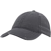 The Vintage Year Washed Cotton Distressed with Heavy Stitching Adjustable Baseball Cap