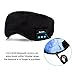 Sleep Headphones,Lavince Wireless Bluetooth Headphones Music Travel Sleeping Headset 4.2 Bluetooth Eye Mask Handsfree Sleep Eye Shades Built-in Speakers Microphone Washable Black