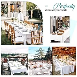 Pesonlook 12 Pack White Polyester Tablecloth-60 x