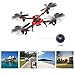 Metakoo D1 RC Toy Drone with 720P HD Camera, Big Outdoor/Indoor Helicopter with Carbon Fiber Arms, Quadcopter with Altitude Hold, 3D Flips, Headless Mode and One-key Return (Red)