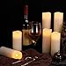 Comenzar Flameless Candles, Battery Candles Battery Operated Candles Real Wax Pillar Candles Set of 12（D2.1 x H6） led Candles with Remote Timer