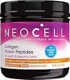 NeoCell Collagen Protein Peptides, 20g Clinically Studied Hydrolyzed Collagen Powder, Grass-Fed, Non-GMO, Gluten Free, Dairy Free, Mandarin Orange Flavor - 15.6 Ounce Tub