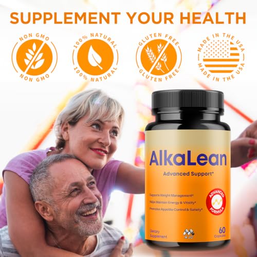 Alkalean Capsules, Official Alkalean Pills with All Natural Ingredients, Advanced Weight and Wellness Support Supplement, Maximum Strength Healthy Lifestyle Multivitamins for Women & Men (60 Capsules)