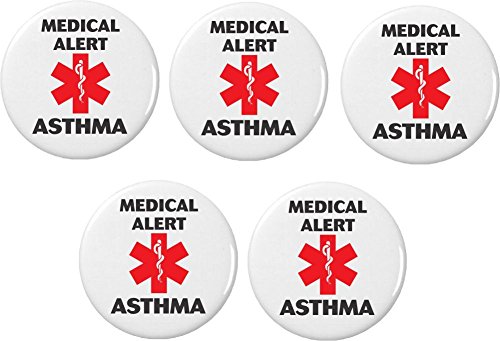 QTY 5 Medical Alert ASTHMA 2.25