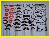 38pcs On A Stick Mustache Photo Booth Props Wedding Birthday Party Fun Favor Dec