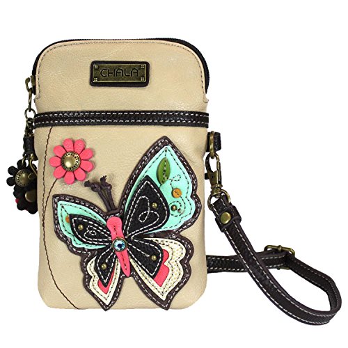 Chala Butterfly Cellphone Crossbody Handbag - Convertible Strap