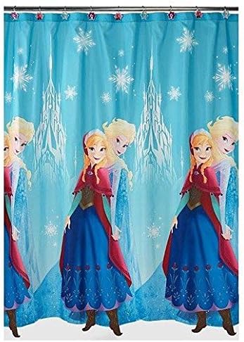 Amazon Com Disney Frozen Anna And Elsa Shower Curtain Blue Home